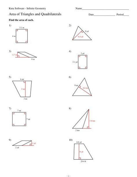 Triangles and congruence. . Kuta software area of composite figures